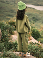 Mini Bala Boys' And Girls' Long Sleeve Suit Baby Loose Fashion Workwear Style Corduroy Patchwork Clothes